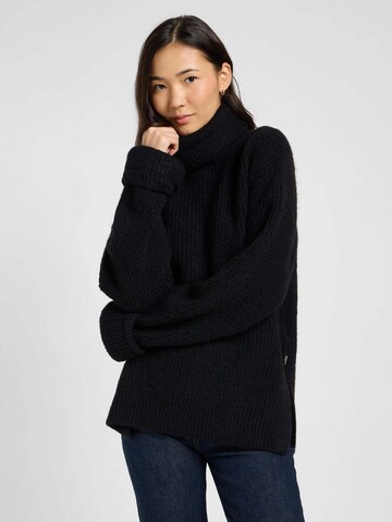 Lee Sweater 'Wide Cuff Turtle Neck' in Black