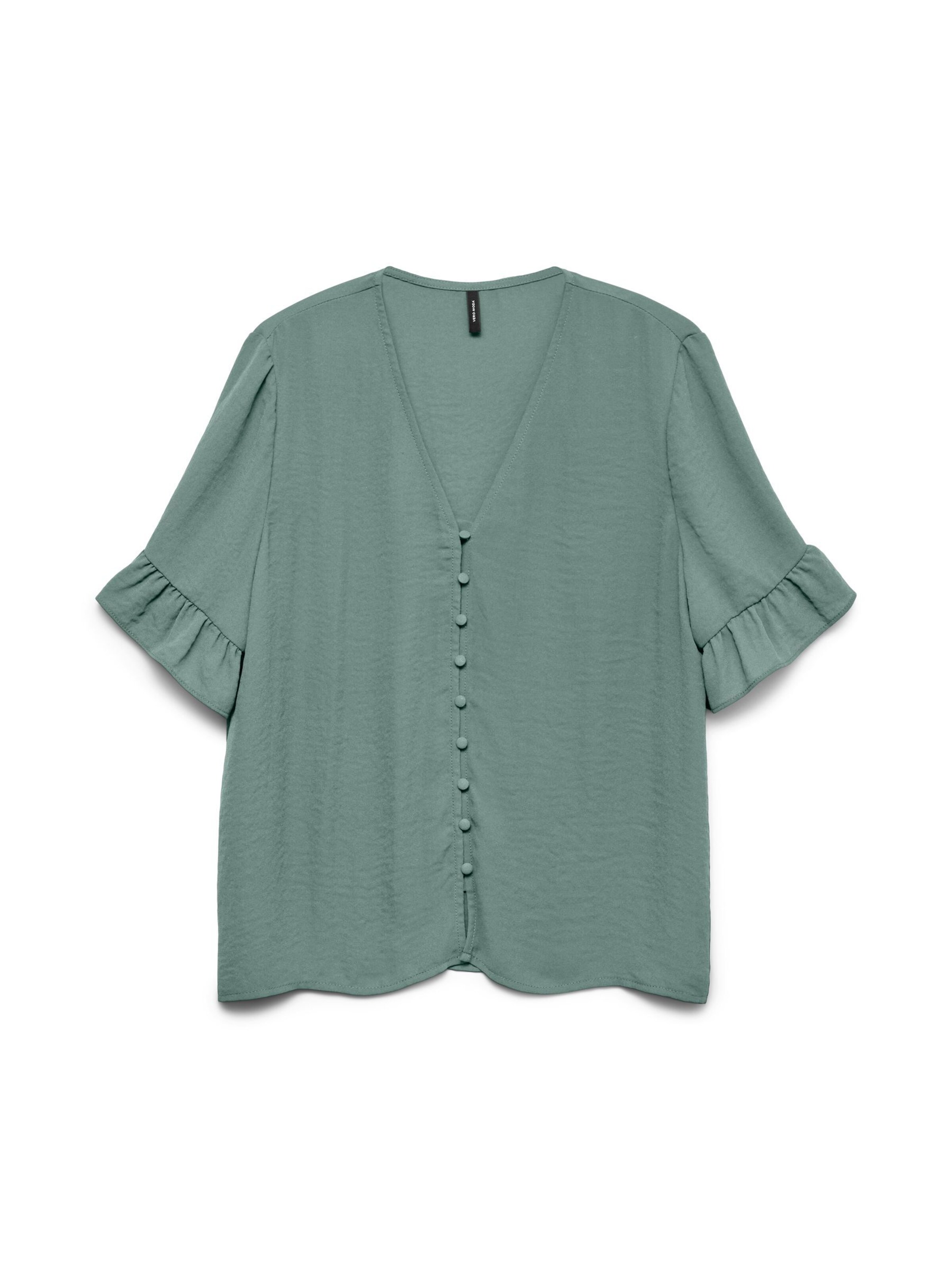 Vero Moda Curve Blouse in Green: front