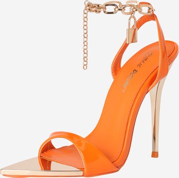 Public Desire Strap Sandals 'TRIUMPH' in Orange: front