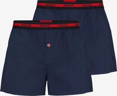 HUGO Red Boxers en bleu foncé / rouge, Vue avec produit