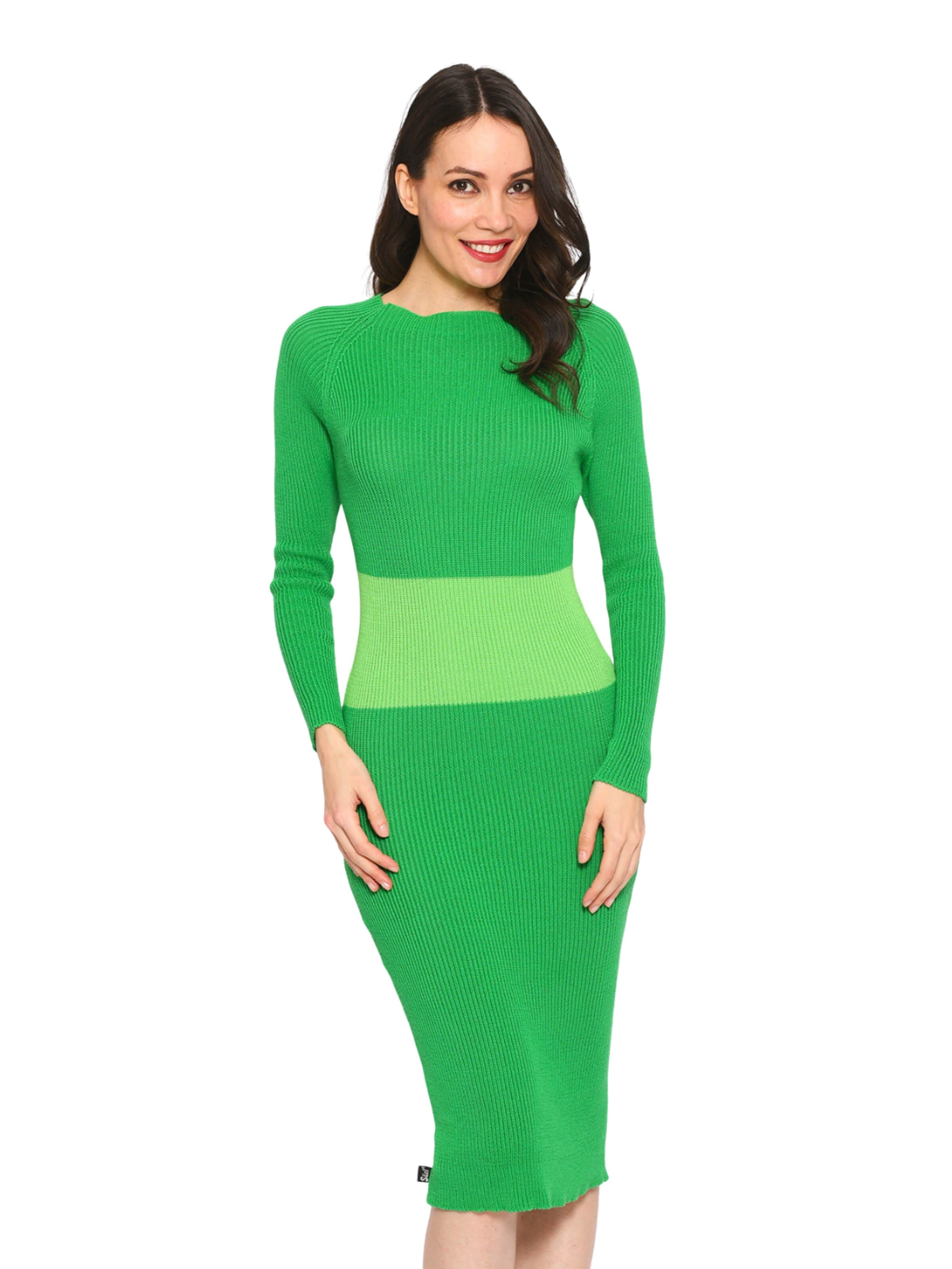 Süel knitwear Strickkleid‌‌ in Grün: Vorderseite
