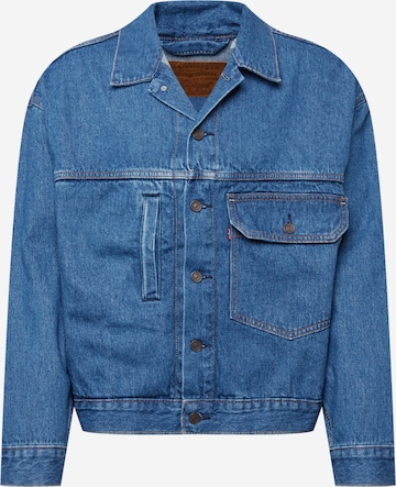 LEVI'S Between-season jacket 'STAY LOOSE TYPE 1 DARK INDIGO - WORN IN' in Blue: front