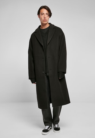 Urban Classics Between-Seasons Coat in Black: front