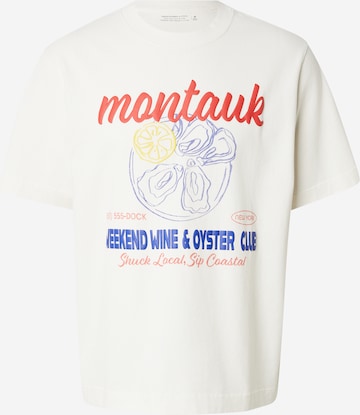 T-Shirt Abercrombie & Fitch en blanc : devant