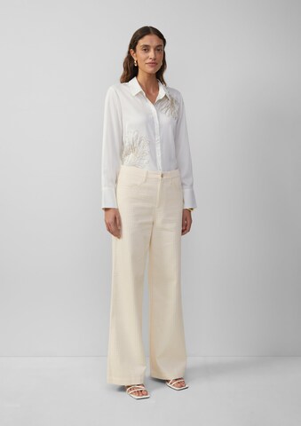 s.Oliver BLACK LABEL Wide leg Jeans 'Suri' in Beige