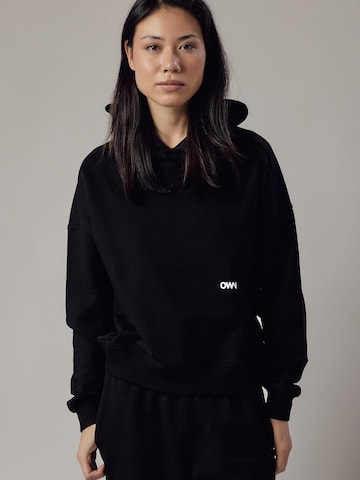 Felpa 'Cappuccio' di OWN Off With Nature in nero: frontale