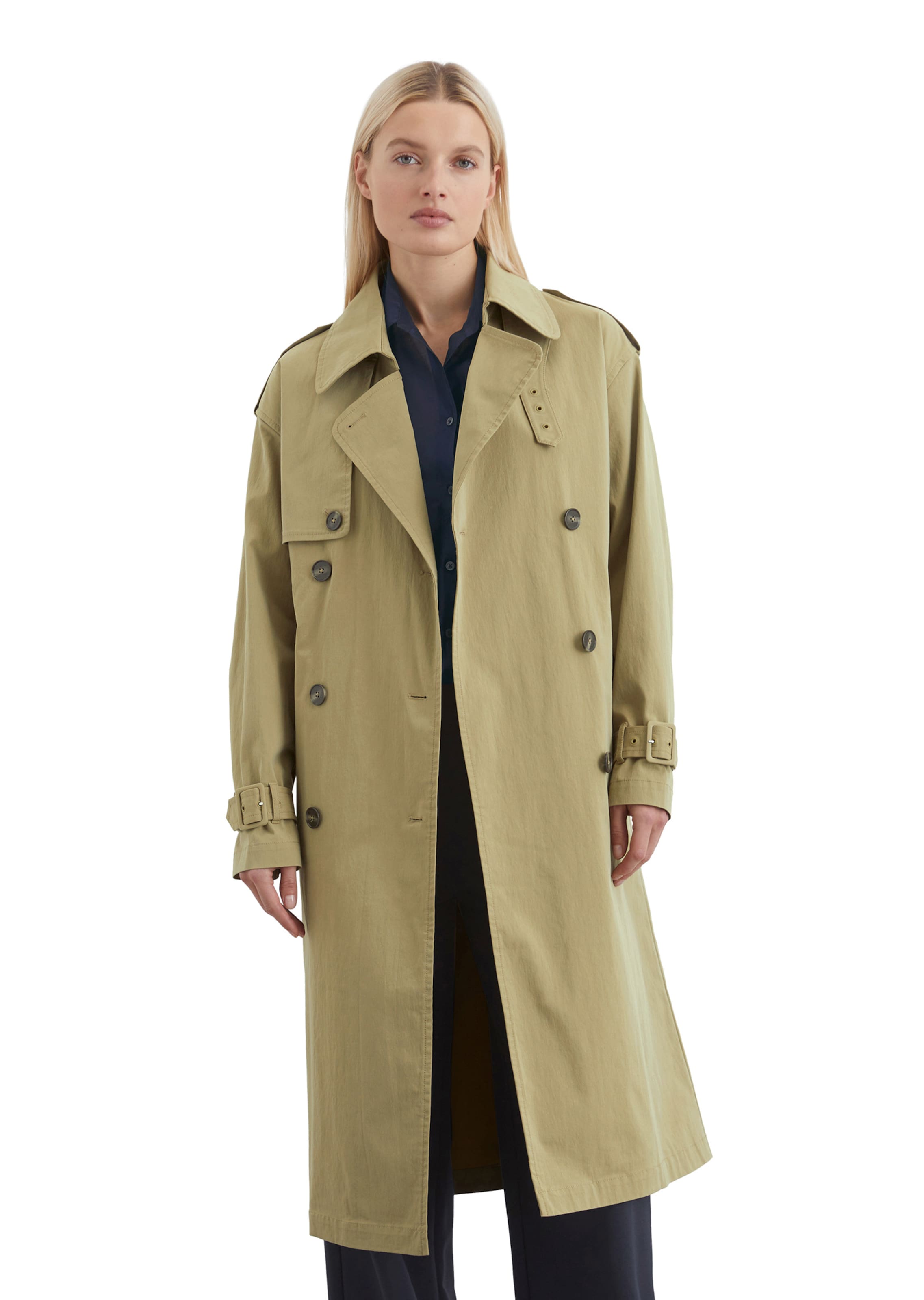 Marc O'Polo Between-seasons coat in Yellow: front