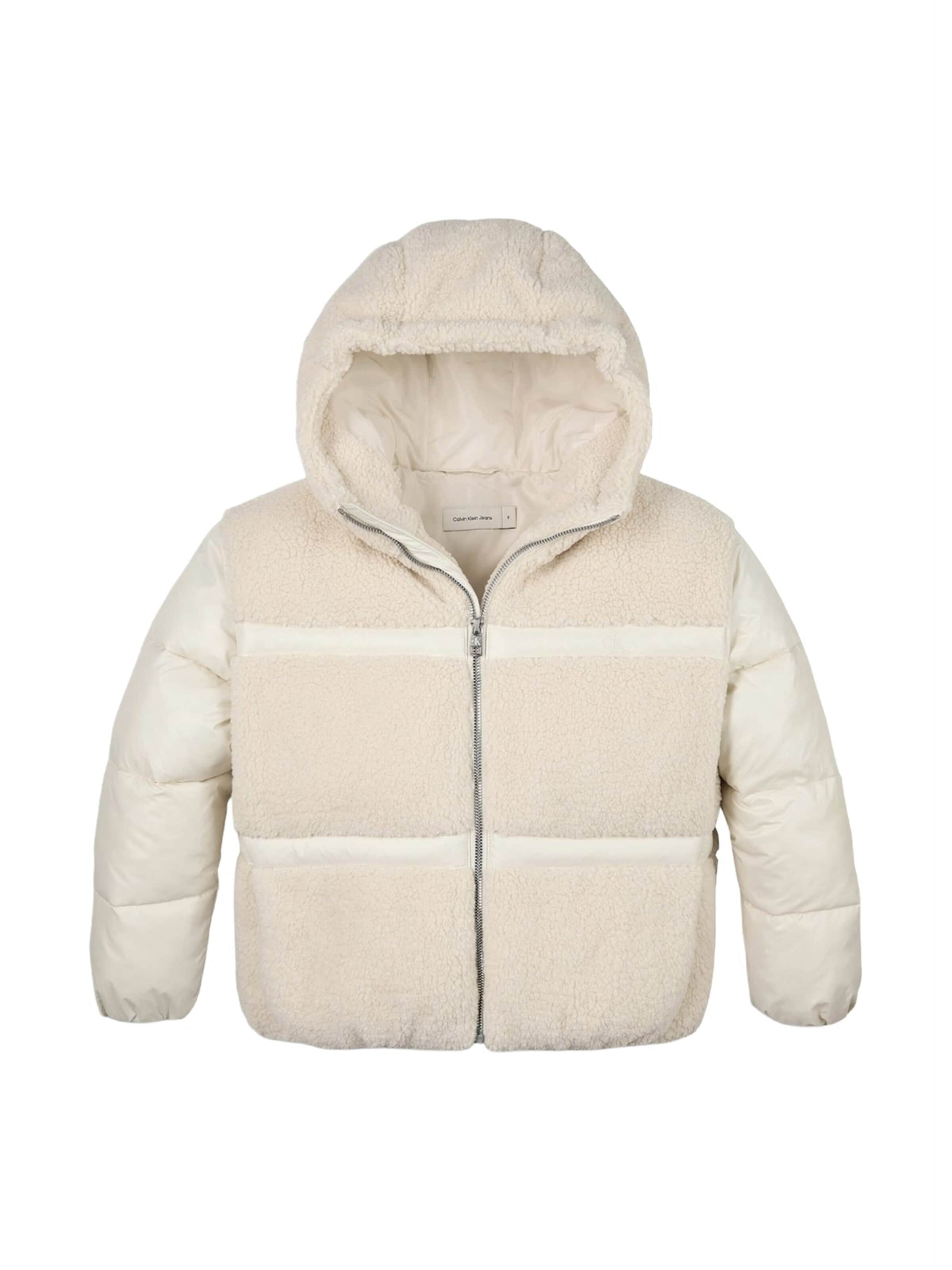 Calvin Klein Kids Winter Jacket in Beige: front