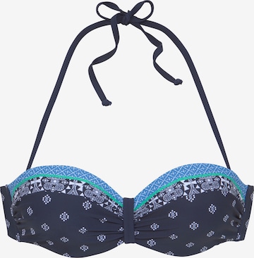 LASCANA Bandeau Bikinitop in Blau: predná strana