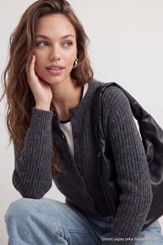 Trendyol Knit cardigan in Grey