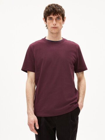 T-Shirt 'MAARKUS' ARMEDANGELS en rouge : devant