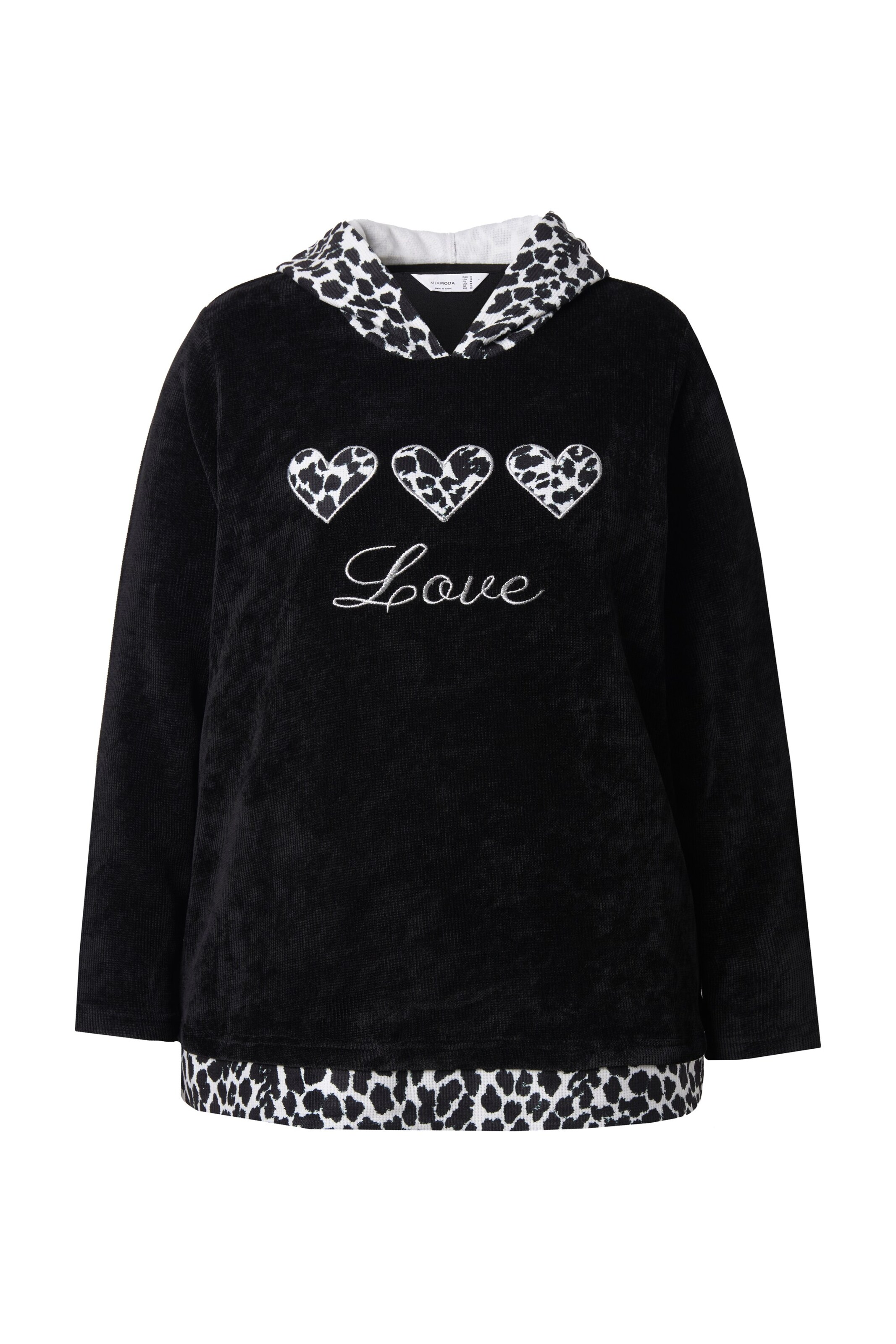 MIAMODA Sweatshirt in Black: front