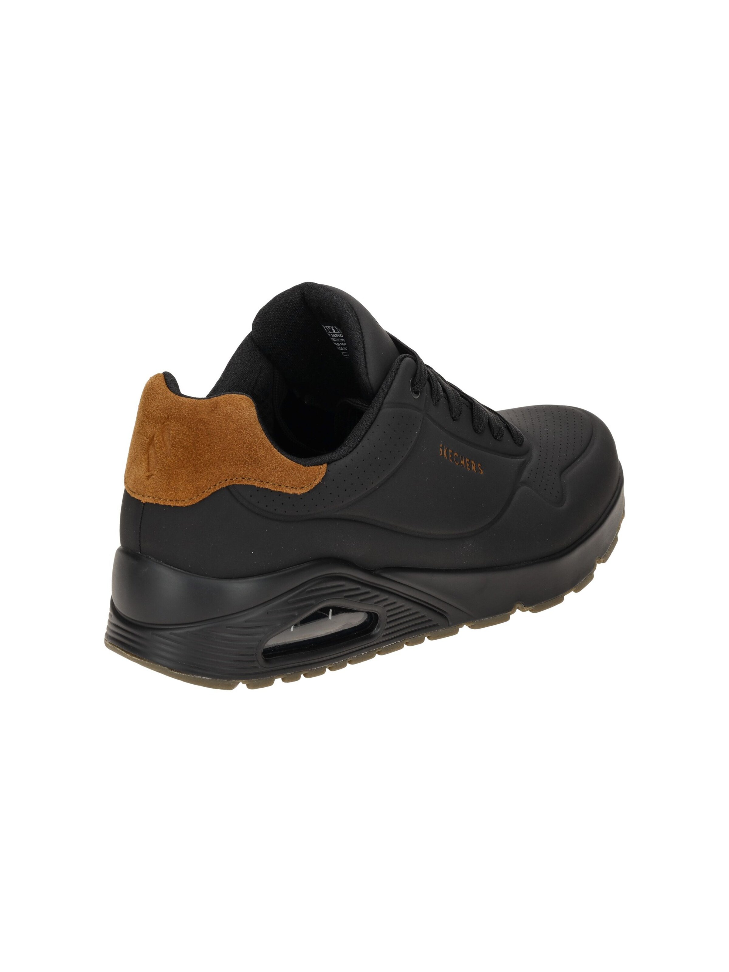 SKECHERS Lace-Up Shoes 'Skechers Uno Schuhe schwarz Herren Sneakers 183004' in Black