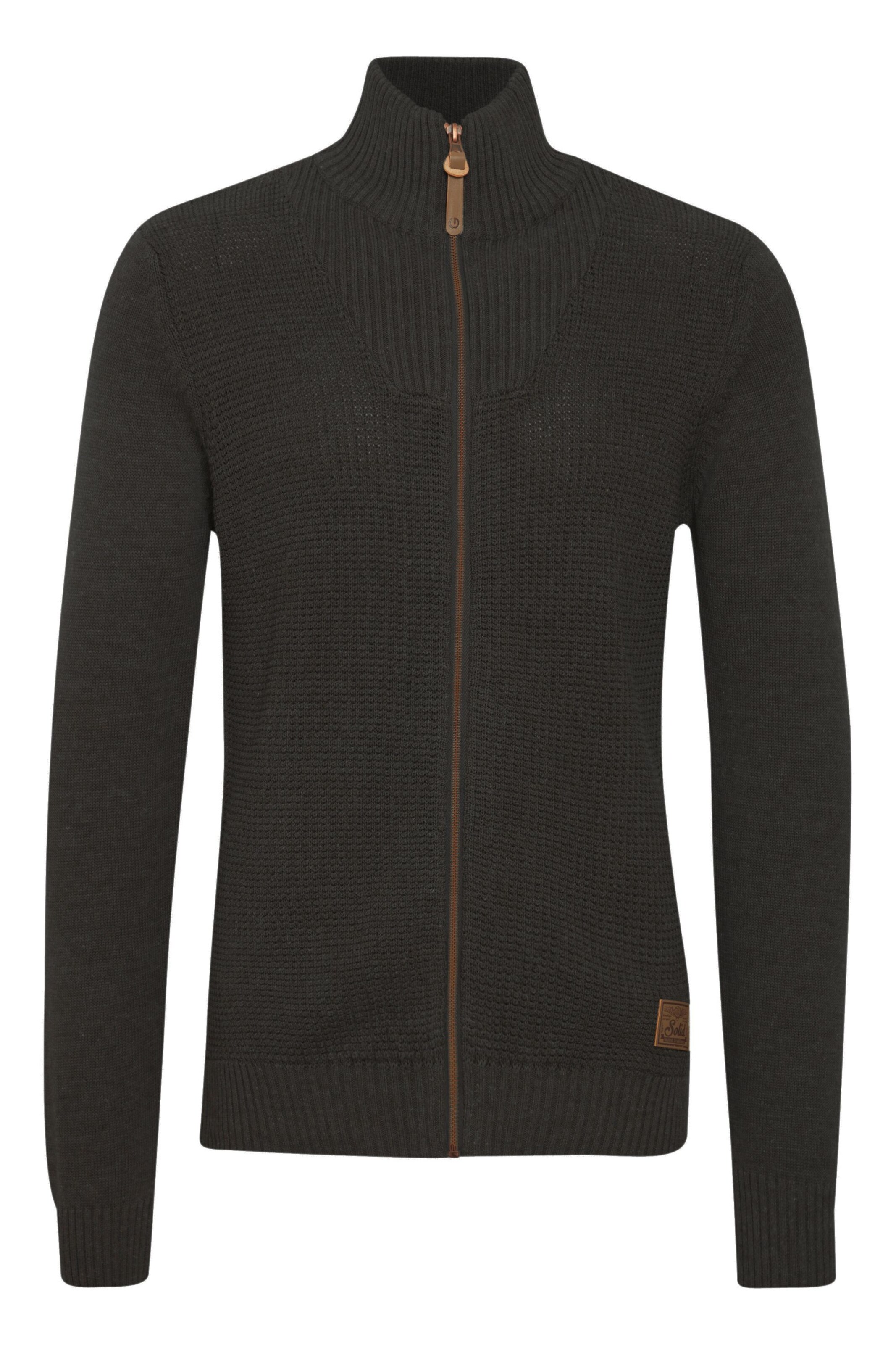 Vestes en maille 'Tristan' !Solid en gris : devant