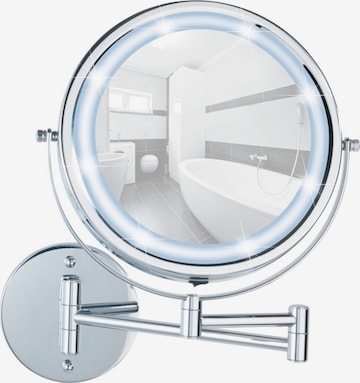 Wenko Cosmetic Mirror 'Lumi' in Silver: front