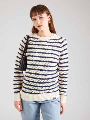 Pull-over Superdry en blanc : devant