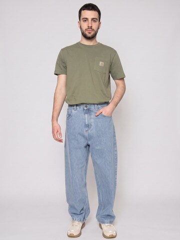 Carhartt WIP Baggy Jeans 'Brandon Pant Blue' in Blauw: voorkant