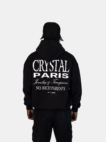 Crystal Paris Sweatshirt 'Rich' in Zwart