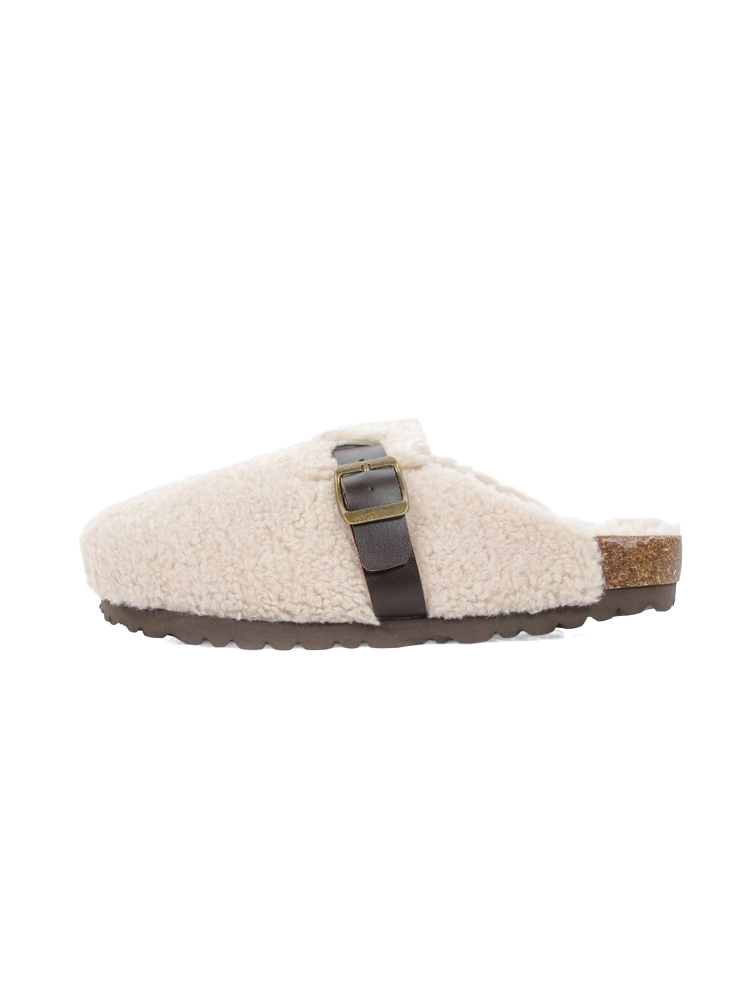 L'Arte Milano Slipper in Beige: front