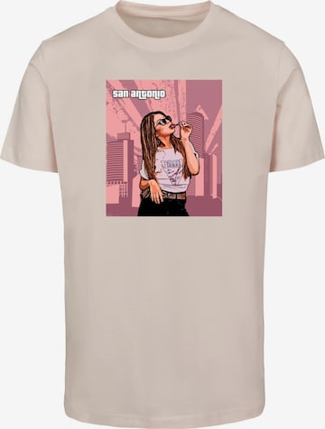 Merchcode Shirt 'Grand - San Antonio' in Roze: voorkant
