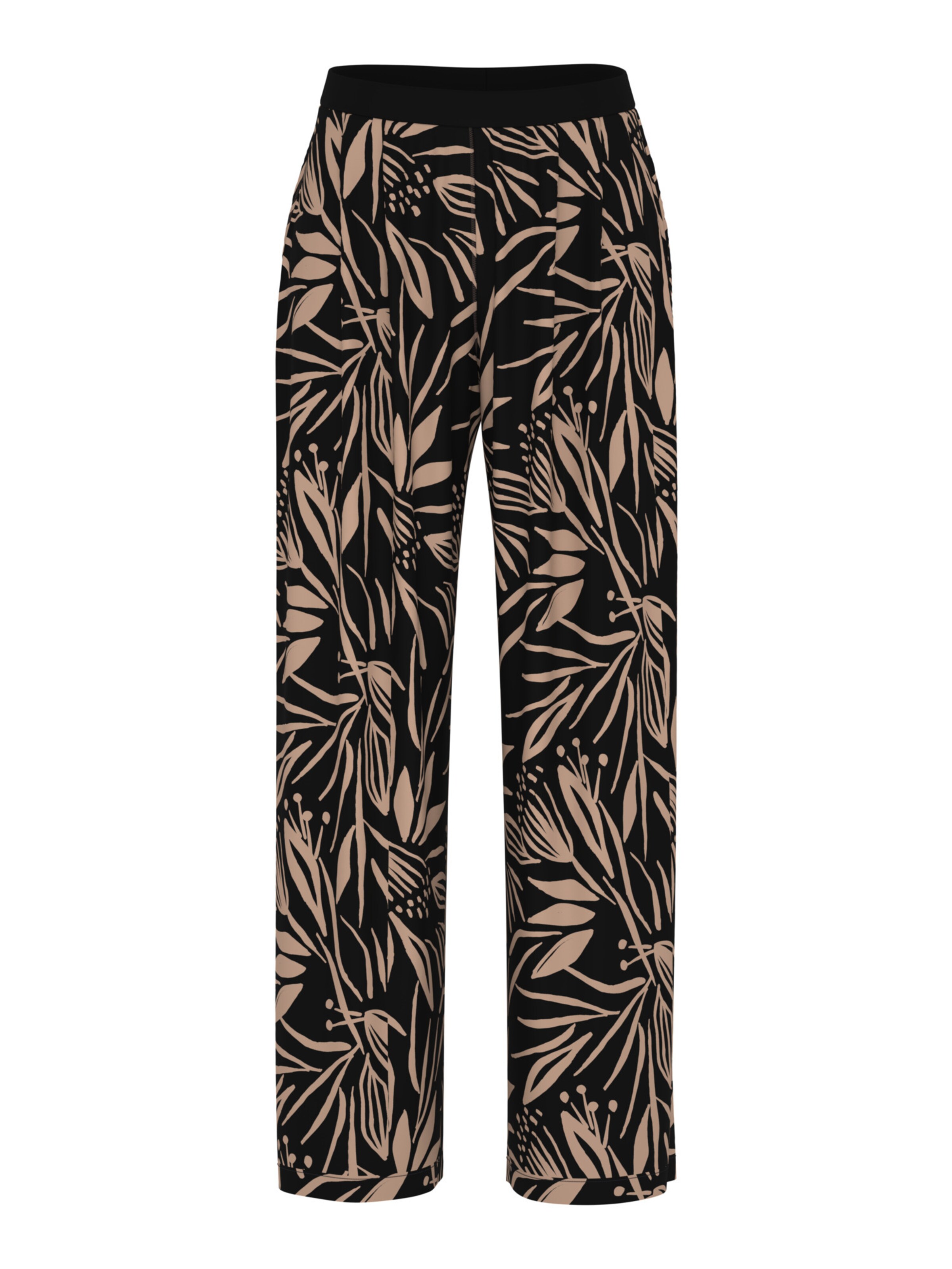 Mey Pajama pants 'Vivid Bloom ' in Black: front