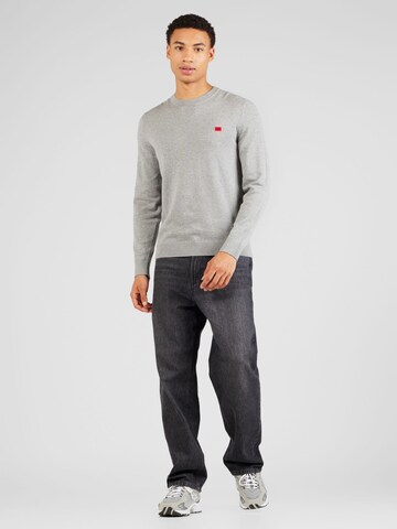 HUGO Sweater 'San Cassius' in Grey