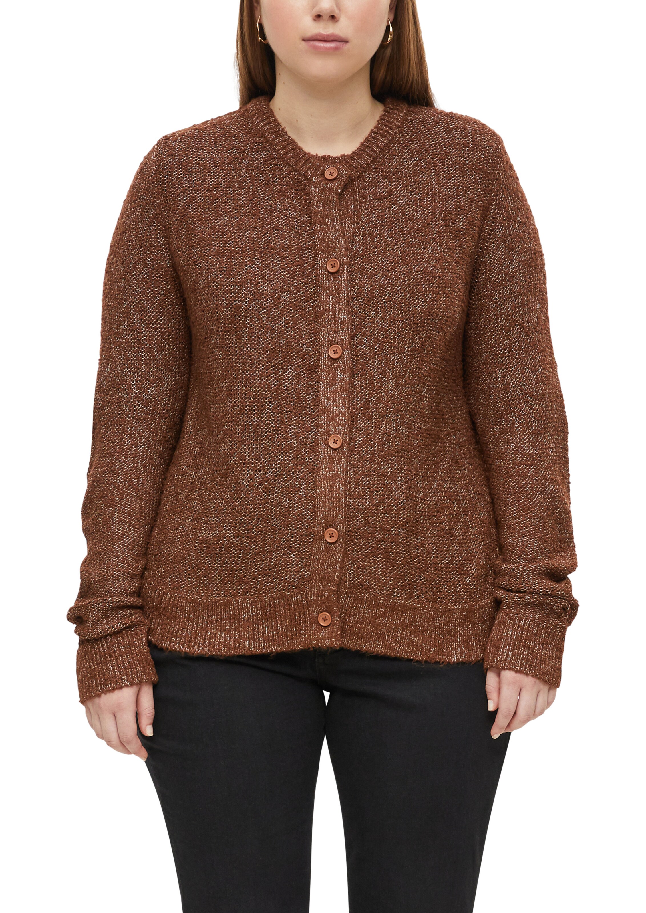 QS Knit cardigan in Brown