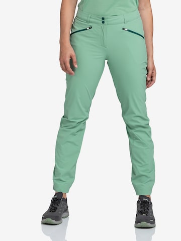 Schöffel Zúžený Outdoorové kalhoty 'Hestad' – zelená: přední strana