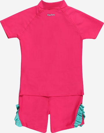 PLAYSHOES UV-suoja 'Schwimmshirt + Badehose' värissä vaaleanpunainen