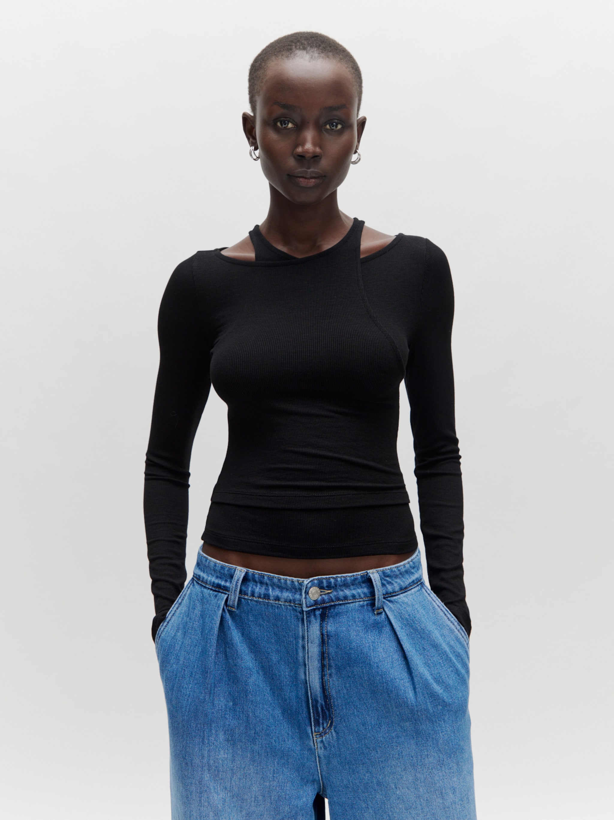 EDITED Shirt 'Sanoe' Zwart