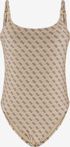 GUESS Swimsuit in Brown: front