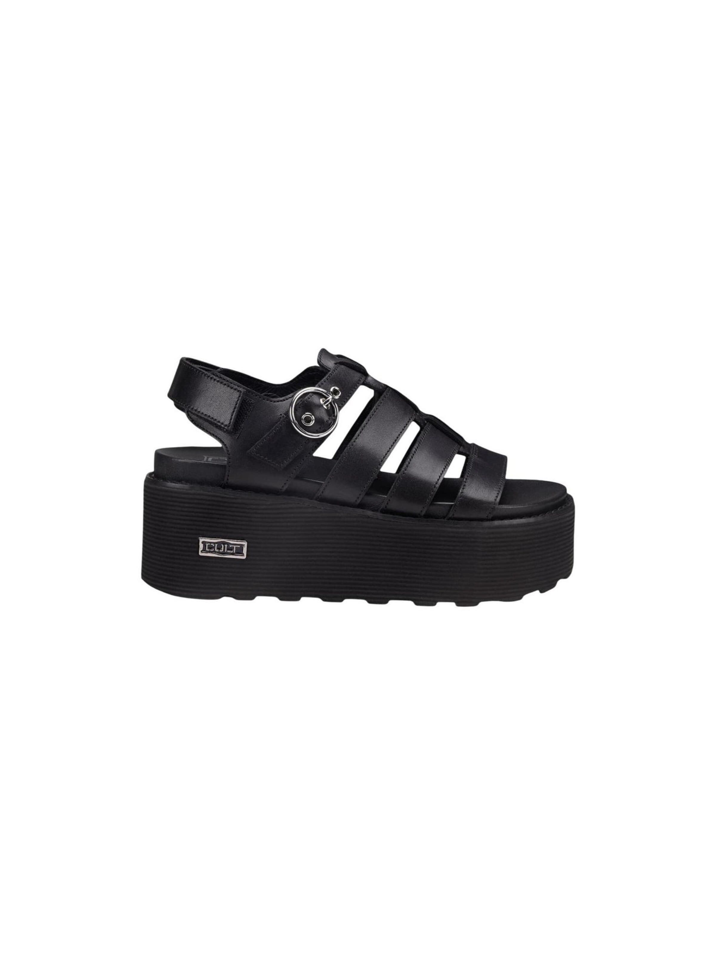 cult Sandal 'NANCY 4488 SANDAL W LEATHER BLACK CLW448800' in Black: front