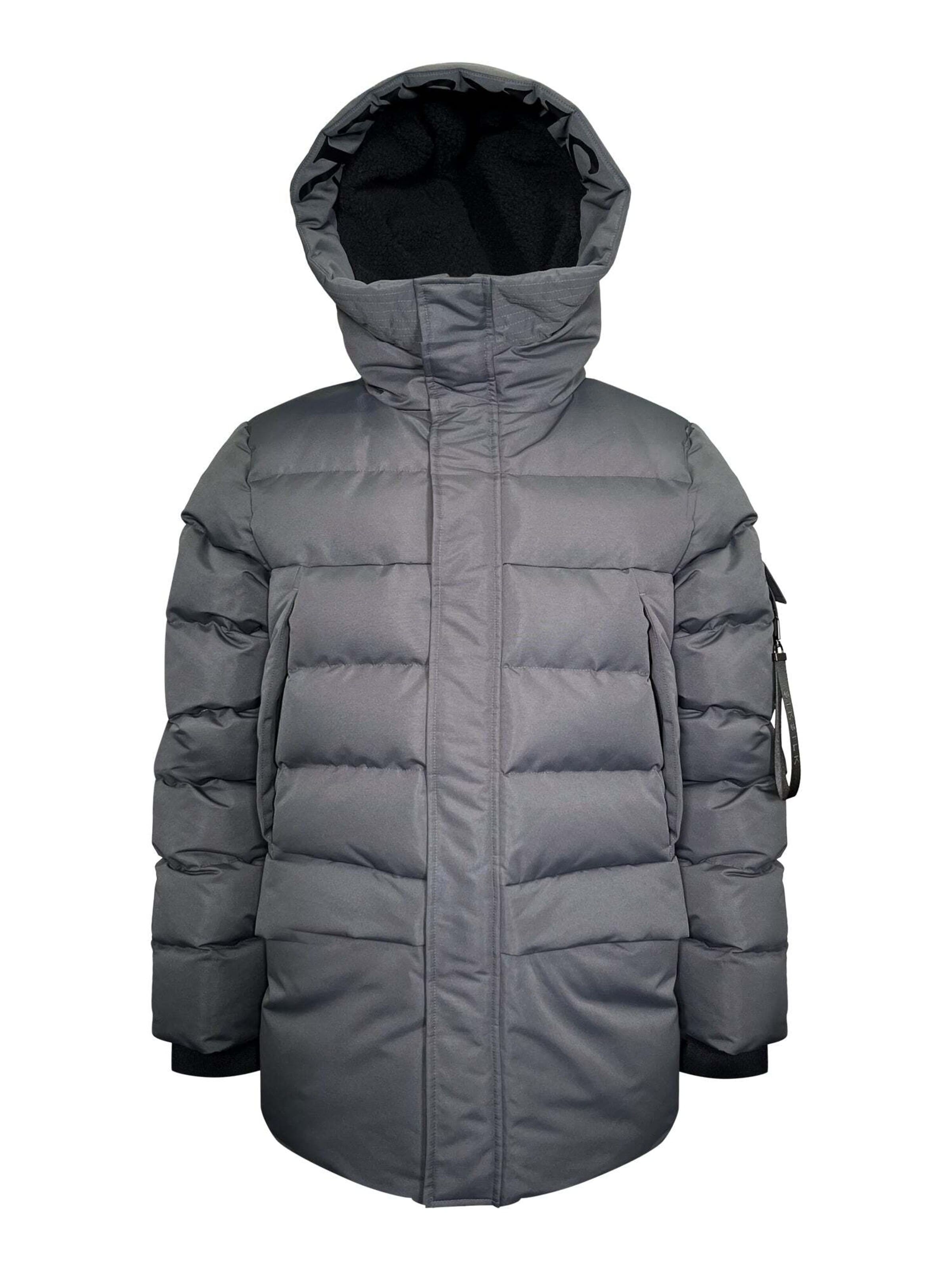 SikSilk Winterjas 'Parka' in Grijs: voorkant