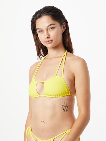 Boux Avenue - Sujetador bustier Top de bikini 'PAROS' en amarillo: frente