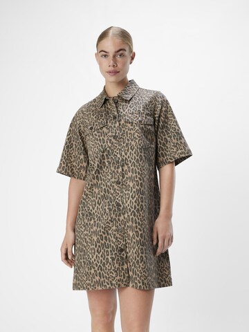 OBJECT Shirt dress 'OBJSENI' in Brown: front