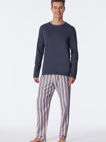 Pyjama long ' Selected Premium ' SCHIESSER en gris : devant