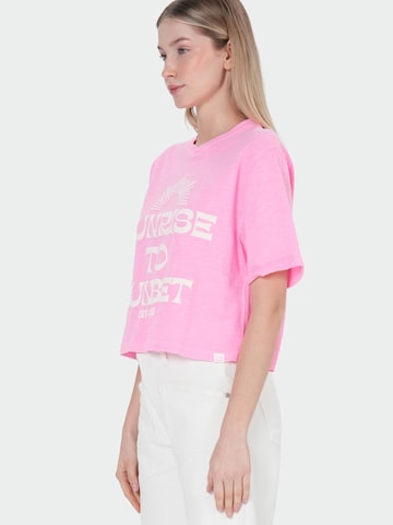 T-shirt M.O.D MIRACLE OF DENIM en rose