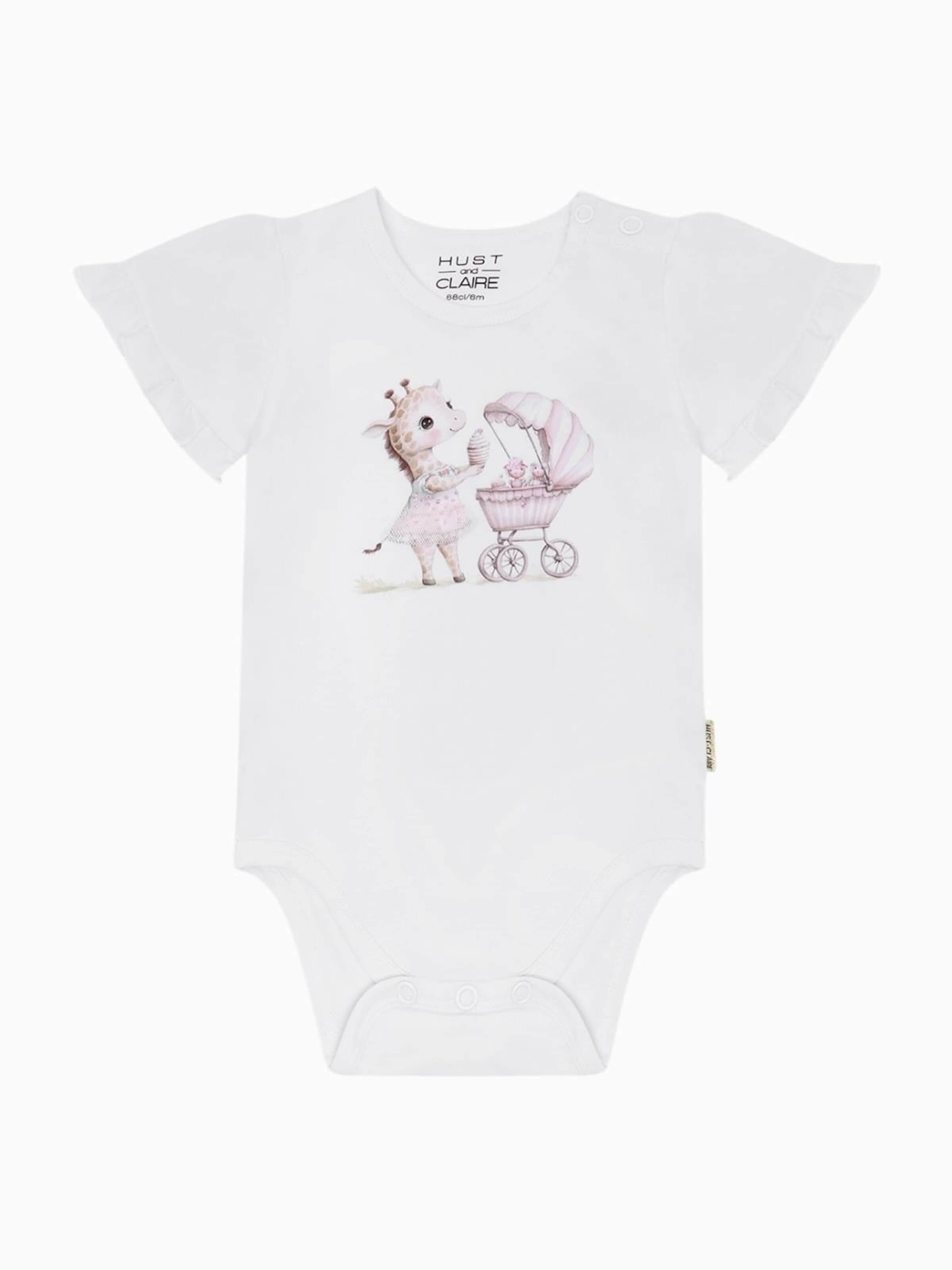 Hust & Claire Romper/bodysuit 'HCBritt Giraf' in White: front