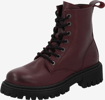 Bottes à lacets 'Pheara' Palado en rouge : devant