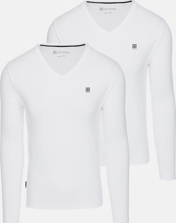 Ombre Shirt in White: front