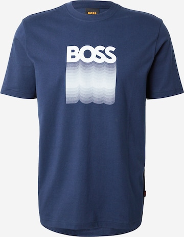 BOSS Póló 'Insignia' - kék: elől