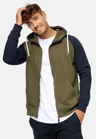 Veste de survêtement 'Pulko' INDICODE JEANS en vert