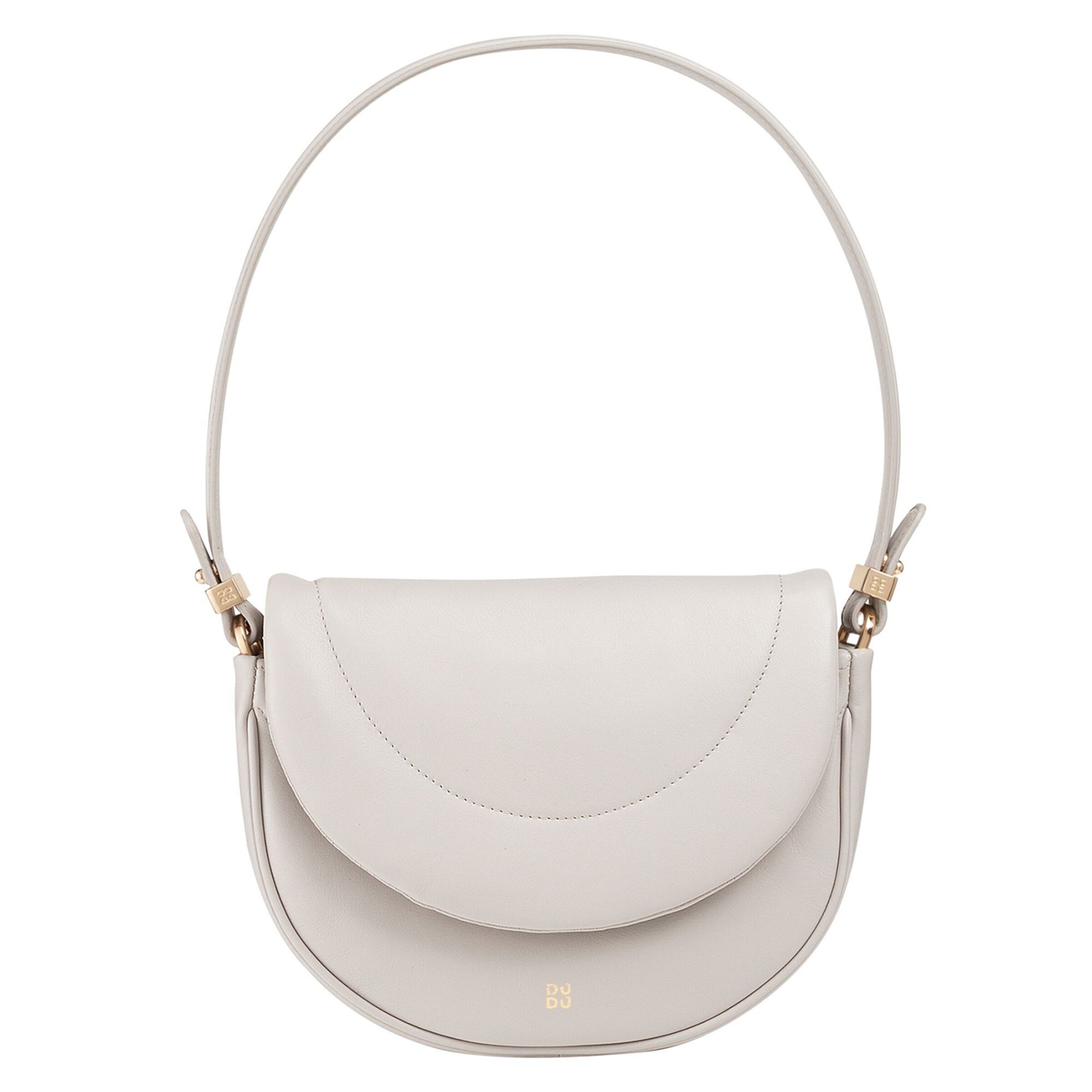 Borsa a spalla 'Panarea' di DuDu in bianco: frontale