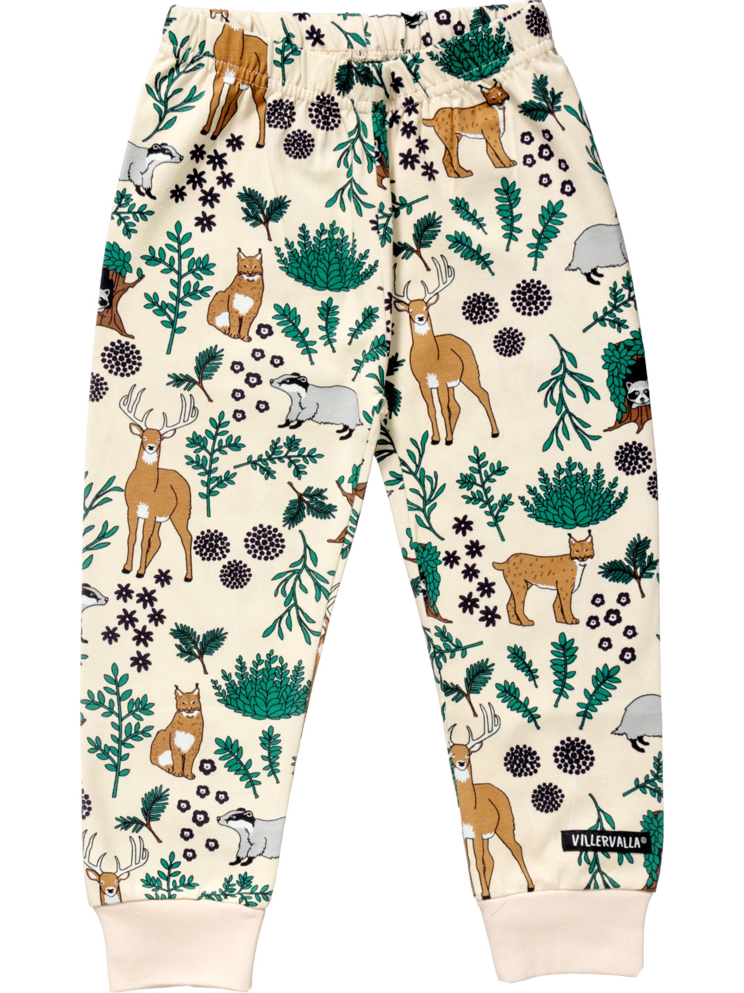 Villervalla Pajamas 'Winter Forest' in Beige