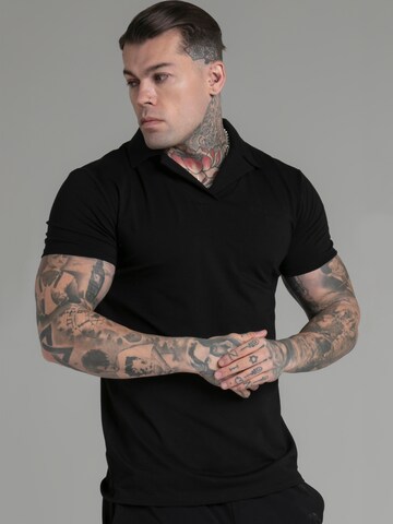SikSilk Shirt in Black: front