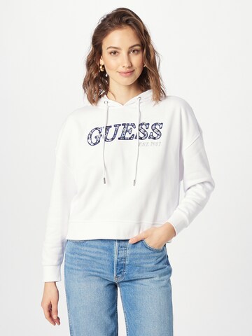 GUESS Sweatshirt 'ALICIA' in Wit: voorkant