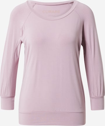 CURARE Yogawear Функциональная футболка 'Flow' в Ярко-розовый: спереди