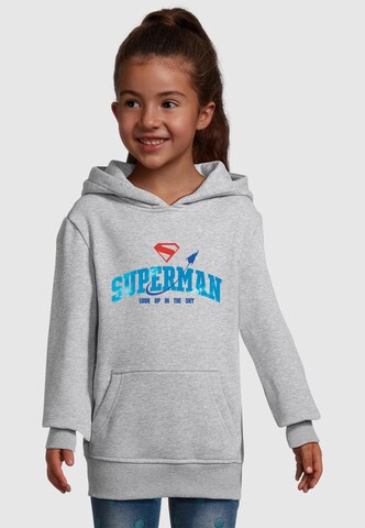 ABSOLUTE CULT Kids Superman Look Up In The Sky Basic Hoody ' ' in Grau: Vorderseite