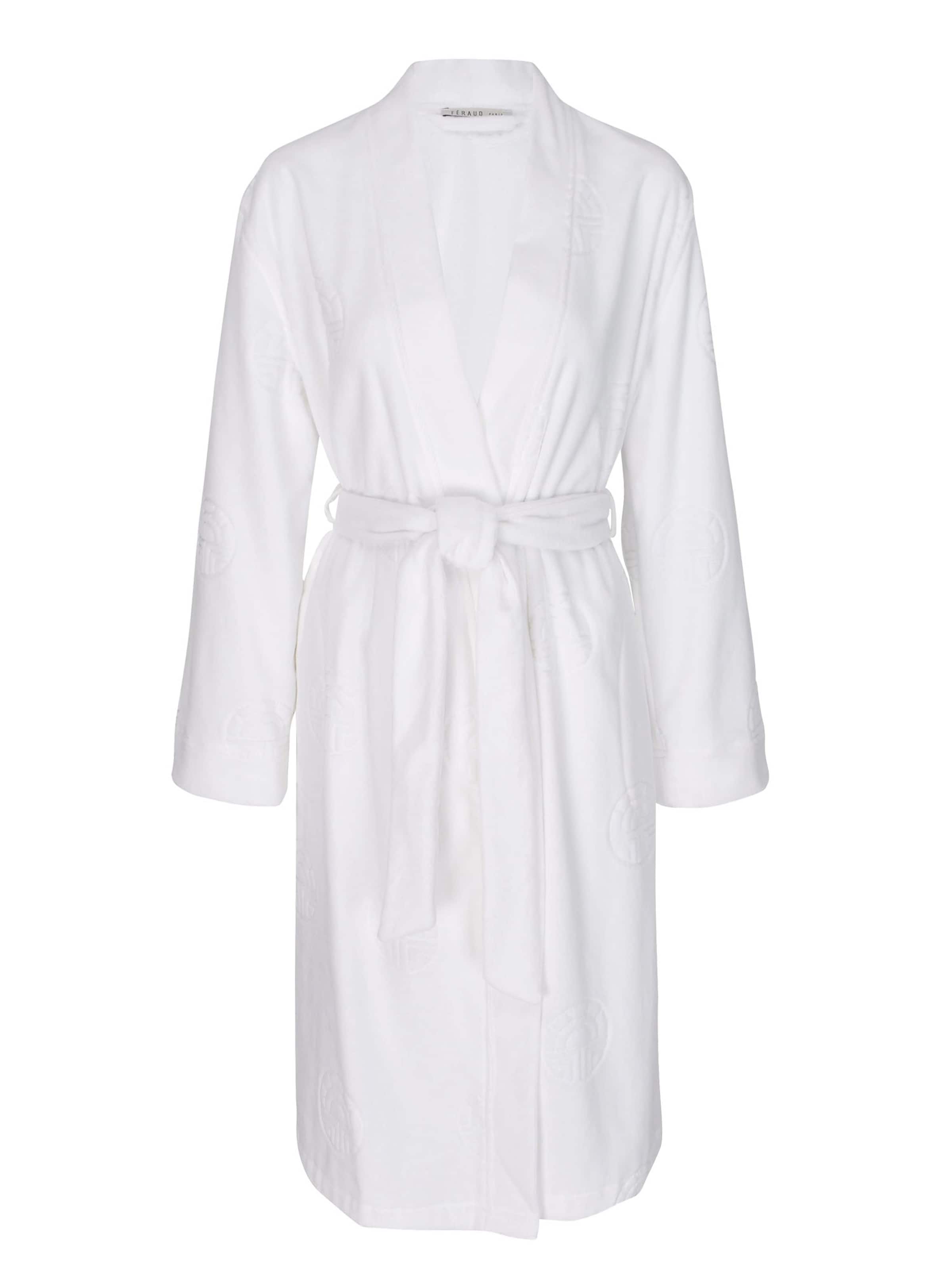 FÉRAUD PARIS Short Bathrobe ' High Class ' in White: front