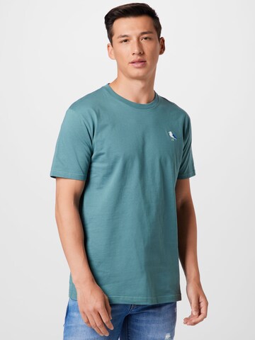 Cleptomanicx T-Shirt 'Embro Gull' in Grün: predná strana